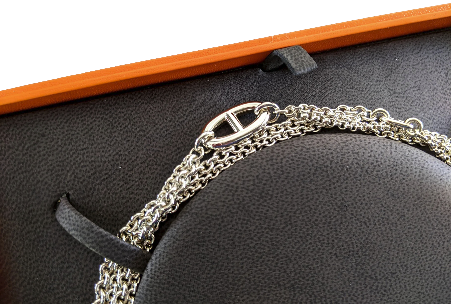 Hermes [B13] Argent/Argent Sautoir "New Farandole" Stering Silver Long Necklace