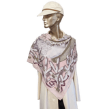 HERMES Noel au Faubourg 24 Pink Cashmere Scarf 90