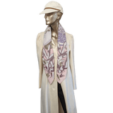 HERMES Noel au Faubourg 24 Pink Cashmere Scarf 90 – Collector Piece by Dimitri Rybaltchenko A20260218