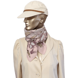 HERMES Noel au Faubourg 24 Pink Cashmere Scarf 90