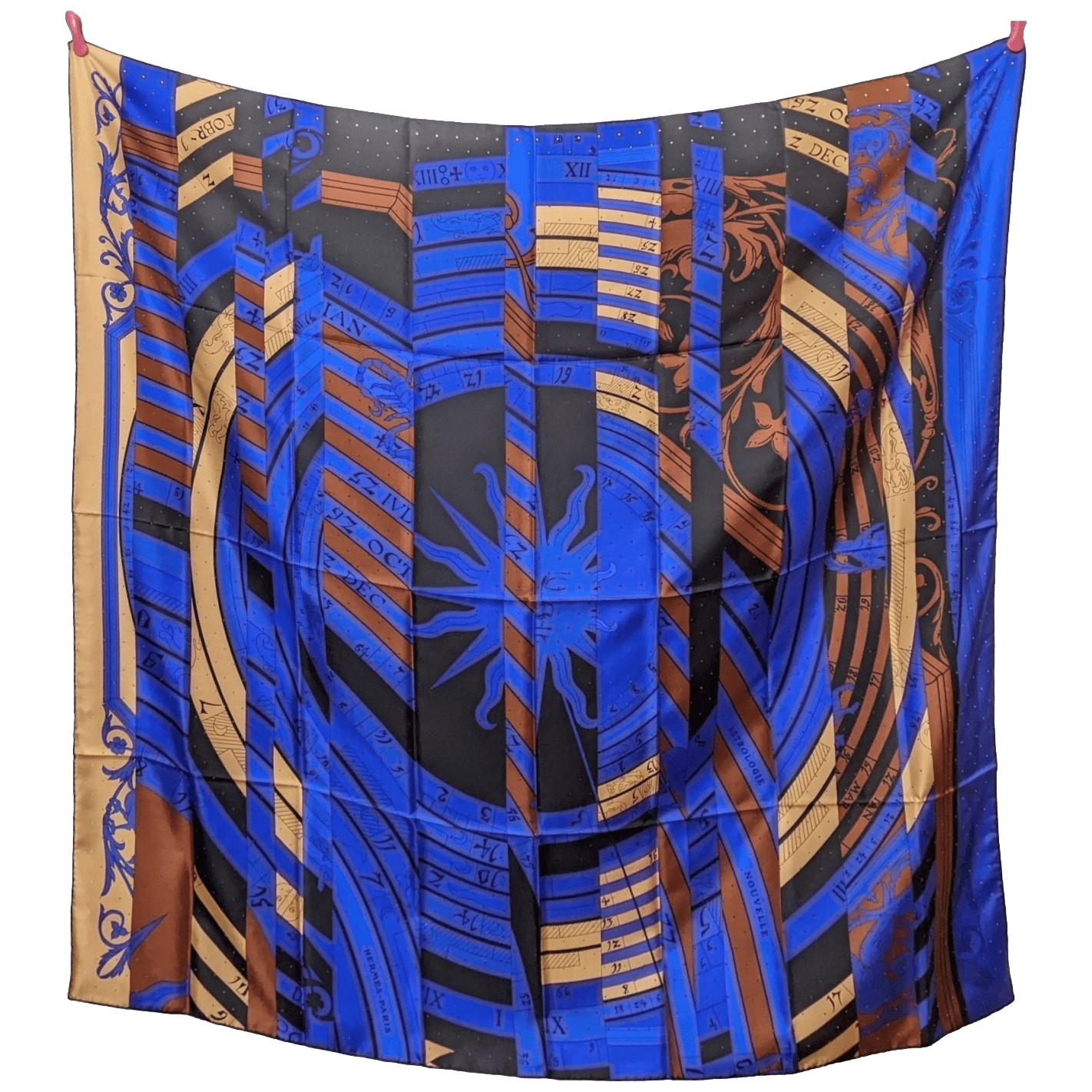 HERMES NOUVELLE ASTROLOGIE PERFOREE 2012 Limited Twill Silk 140 x 140 cm
