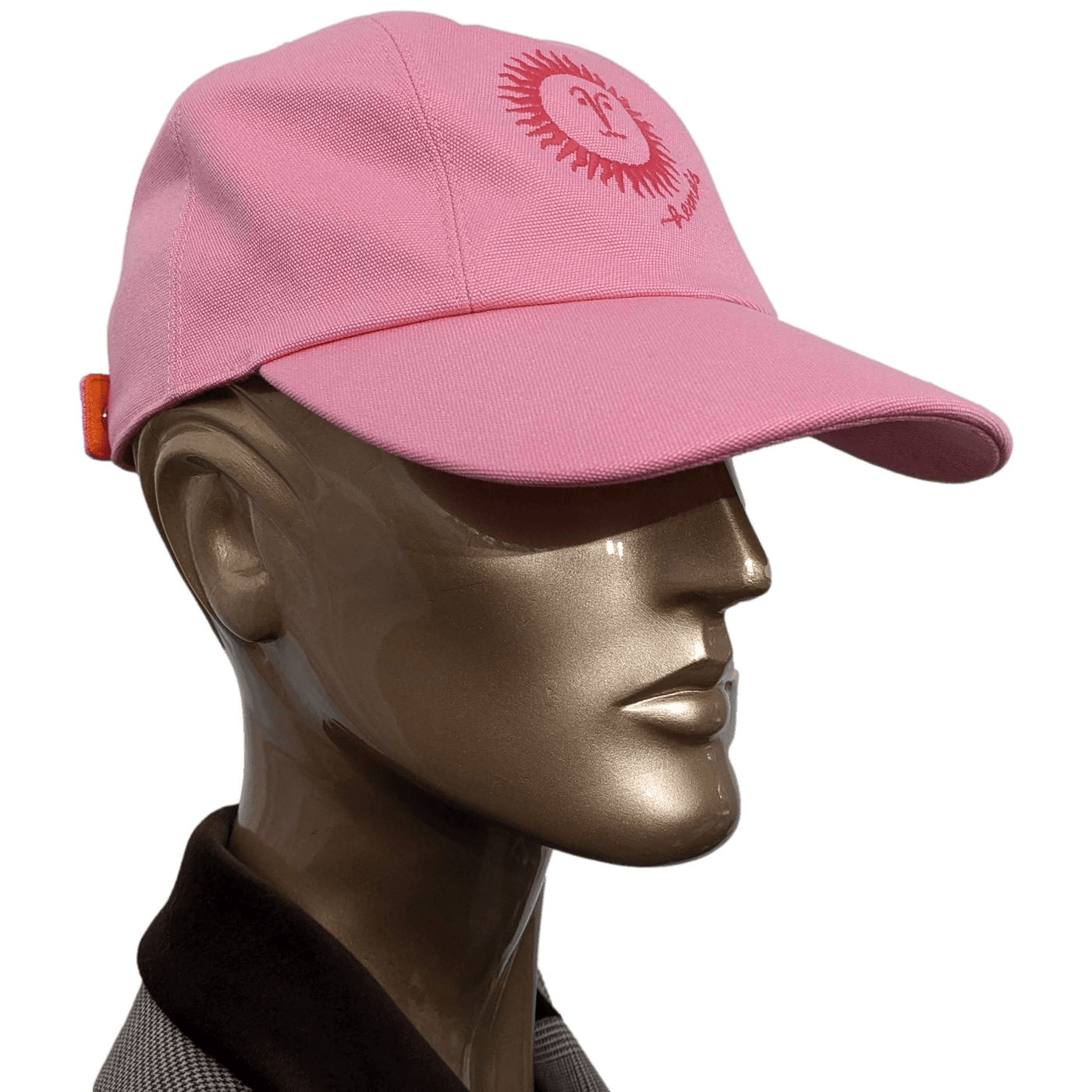 【国内人気サイズ】HERMES キャップ ピンク　サイズ57 HERMES Pink/Orange Cap Hat Sz57, New! | poupishop