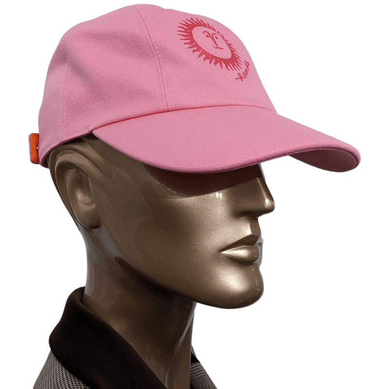 HERMES Pink/Orange Cap Hat Sz57