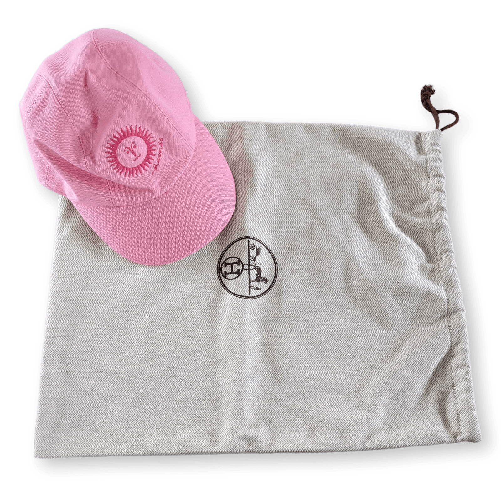 HERMES Pink/Orange Cap Hat Sz57, New! | poupishop HERMES Pink/Orange Cap Hat Sz57, New! | poupishop