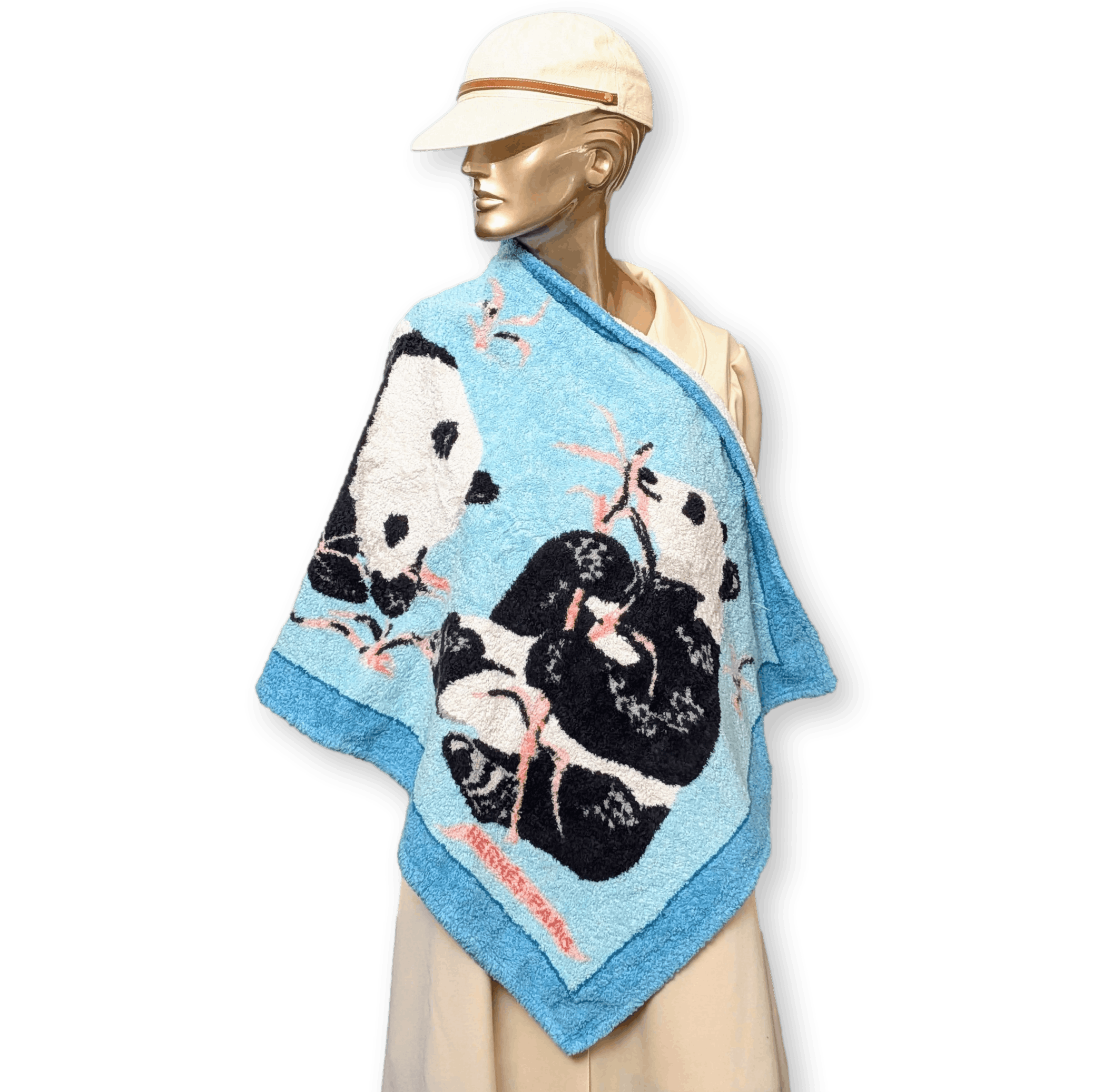 HERMES Pandas Cotton Terry Bath Mat PM 90 x 60 cm 