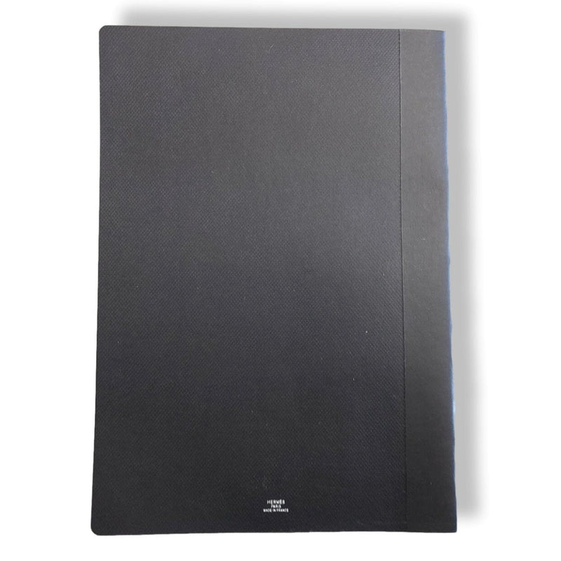 Hermes Paper Large Plain Drawings Notebook - Carnet de Notes ou Dessins with Silver Edge, New! - poupishop