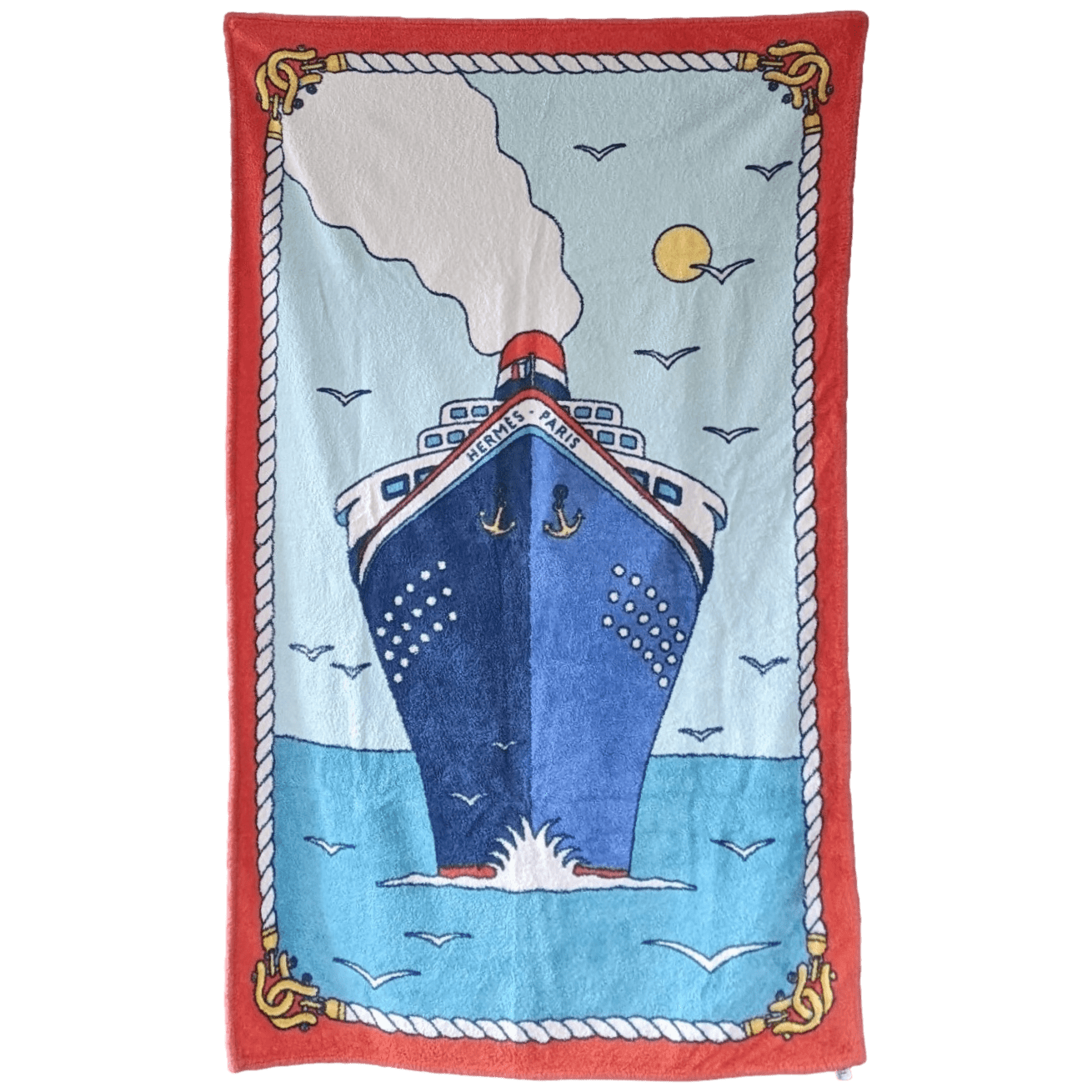 HERMES Paquebot Beach Towel 90 x 150 cm