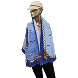 HERMES Blue Cruise Paquebot Ship Terry Towel 90 x 150 cm