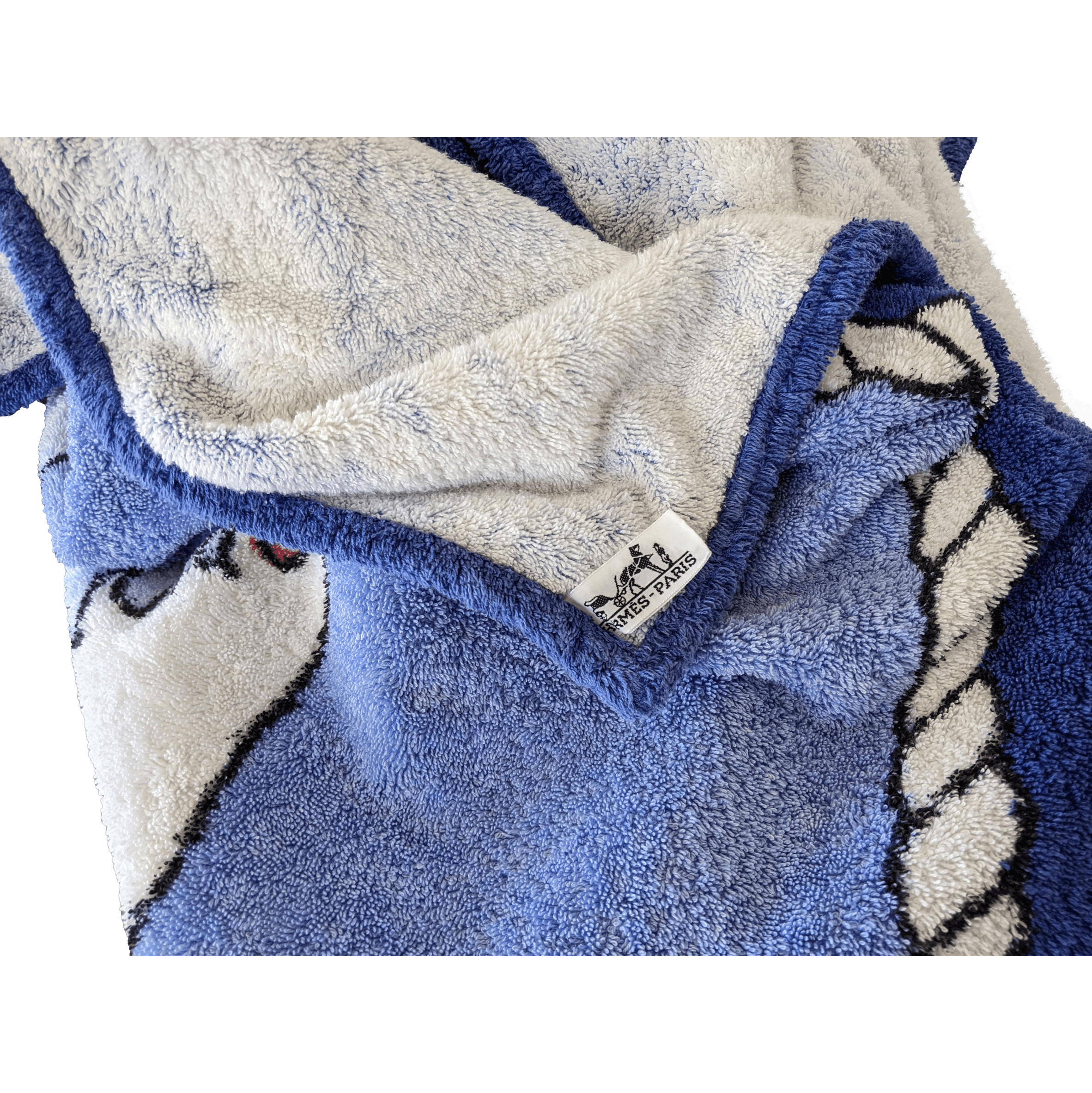 HERMES Blue Cruise Paquebot Ship Terry Towel 90 x 150 cm