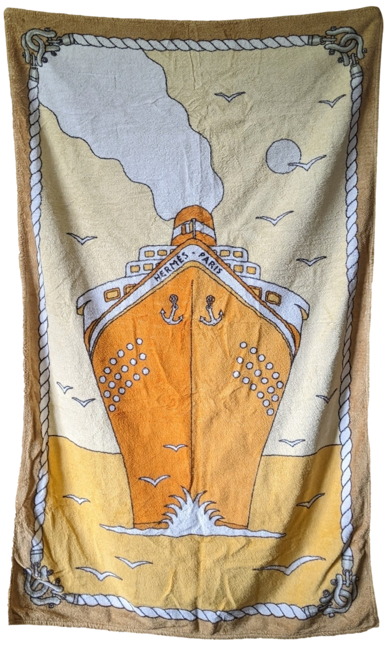 HERMES PAQUEBOT Terry Cotton Beach Towel GM 90 x 150 cm
