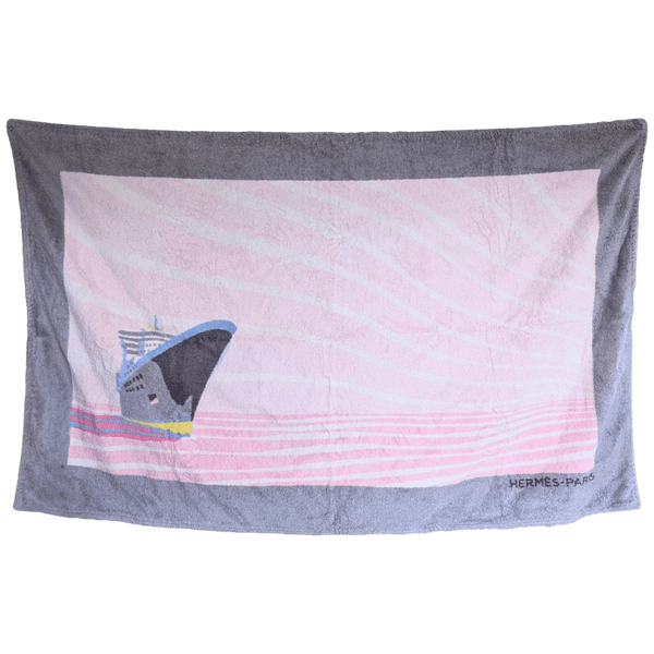 HERMES Paquebot Boat Terry Beach Towel 90 x 150 cm