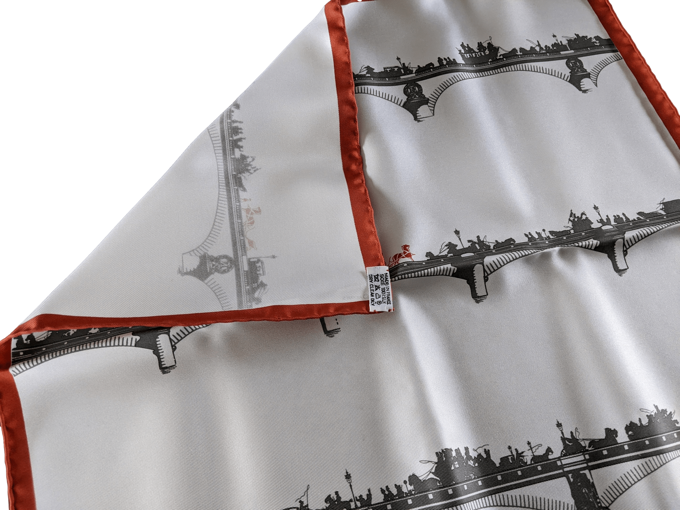 HERMES PARIS IN THE AIR - PONT DE PARIS 2006 Special Issue Twill Gavroche 45 x 45 cm