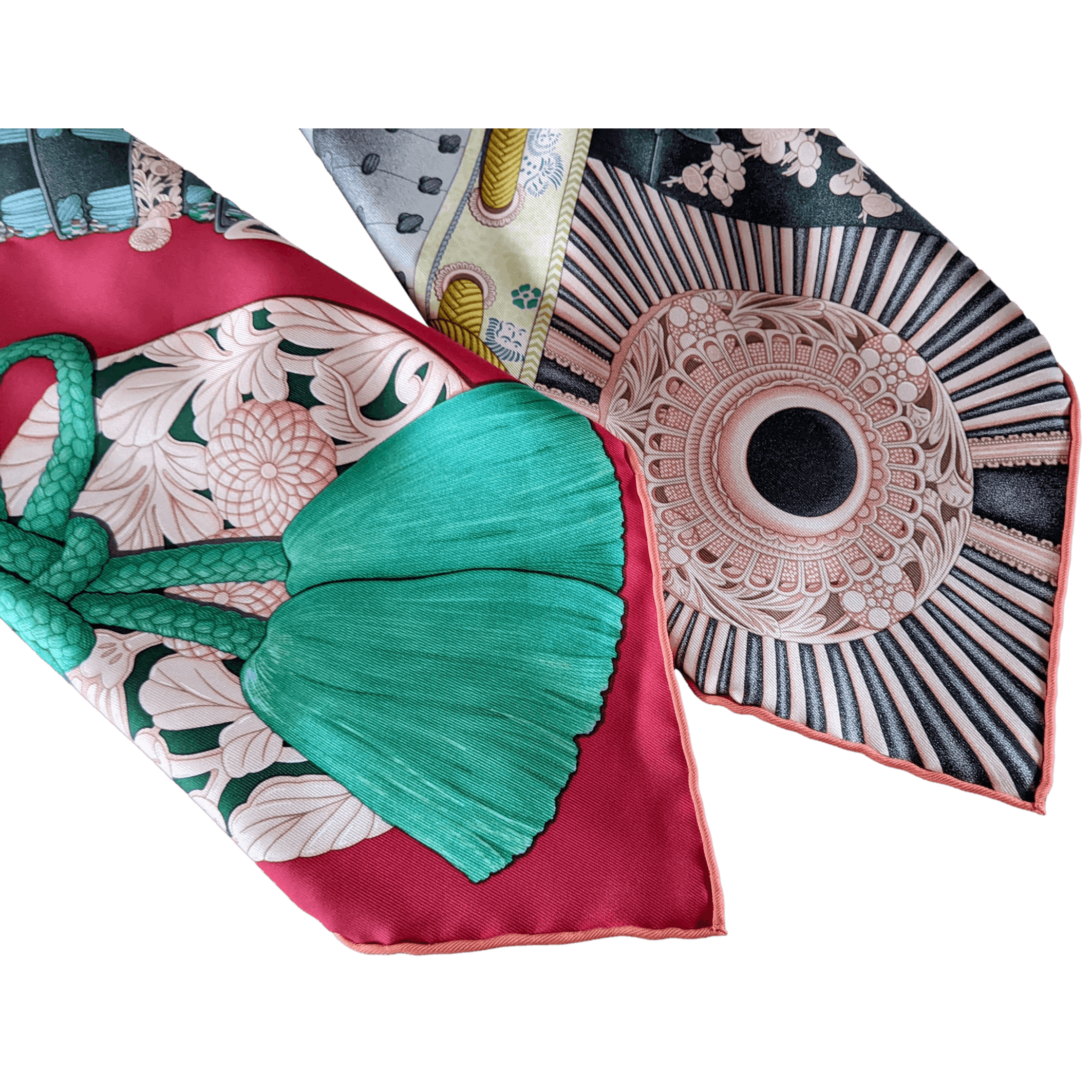 HERMES 2017 Parures de Samourais Samurais Silk Scarf 90 x 90 cm