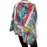 HERMES 2017 Parures de Samourais Samurais Silk Scarf 90 x 90 cm