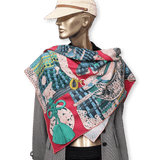 HERMES 2017 Parures de Samourais Samurais Silk Scarf 90 x 90 cm