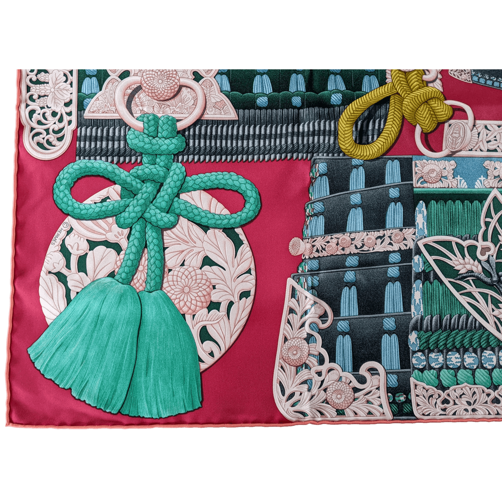 HERMES 2017 Parures de Samourais Samurais Silk Scarf 90 x 90 cm