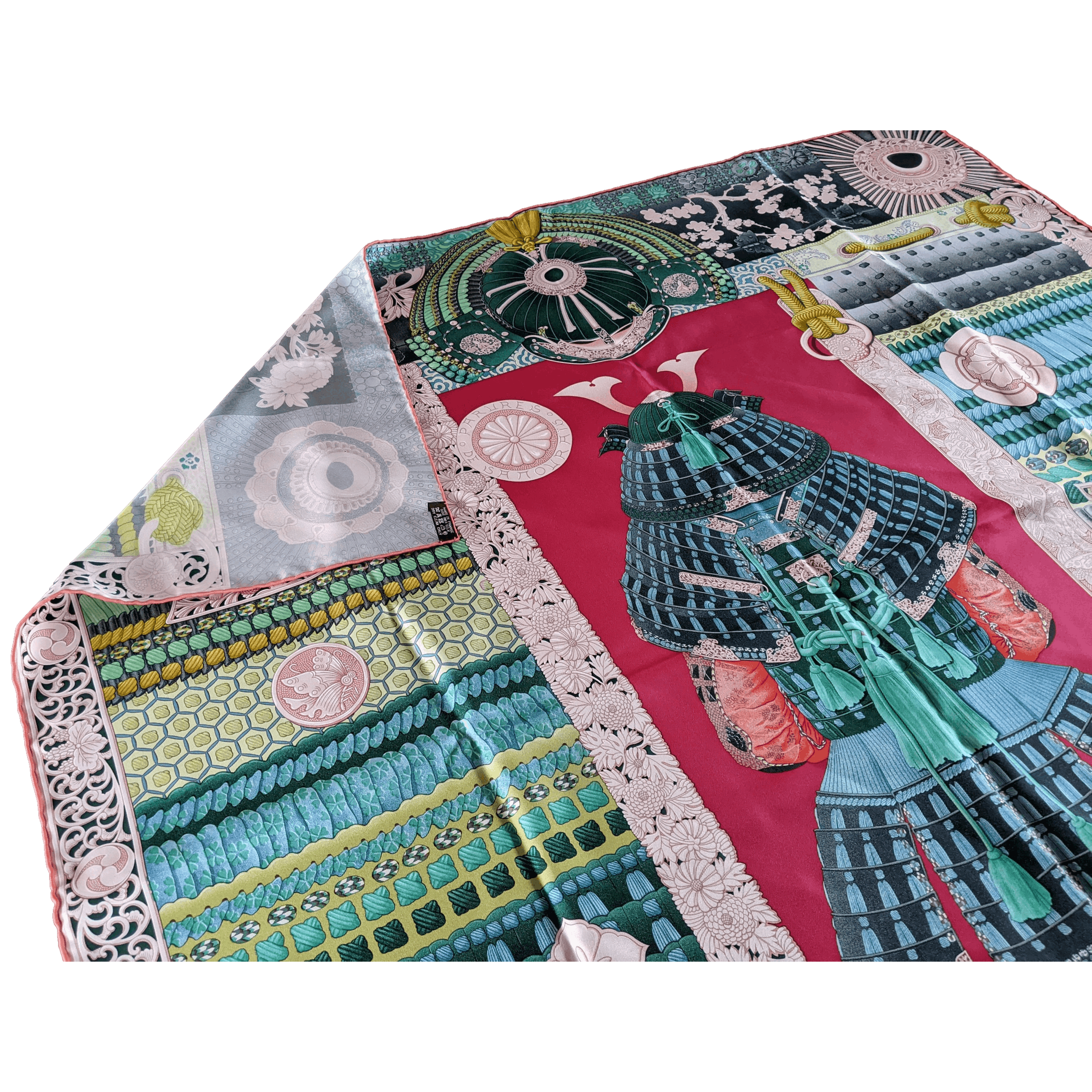 HERMES 2017 Parures de Samourais Samurais Silk Scarf 90 x 90 cm