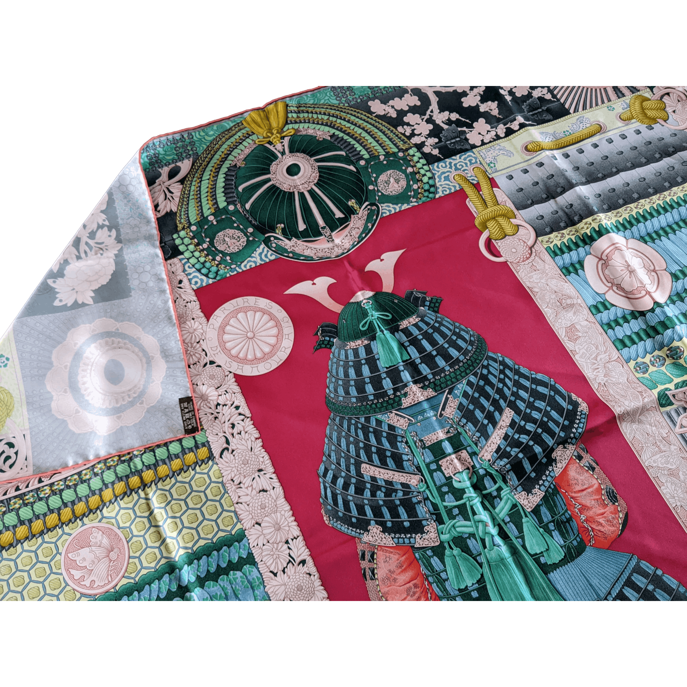 HERMES 2017 Parures de Samourais Samurais Silk Scarf 90 x 90 cm