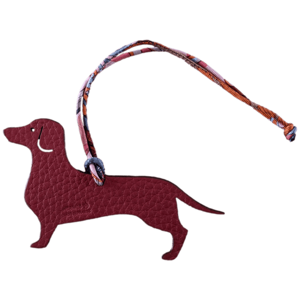 HERMES Petit H TECKEL Basset Hound Bag Charm