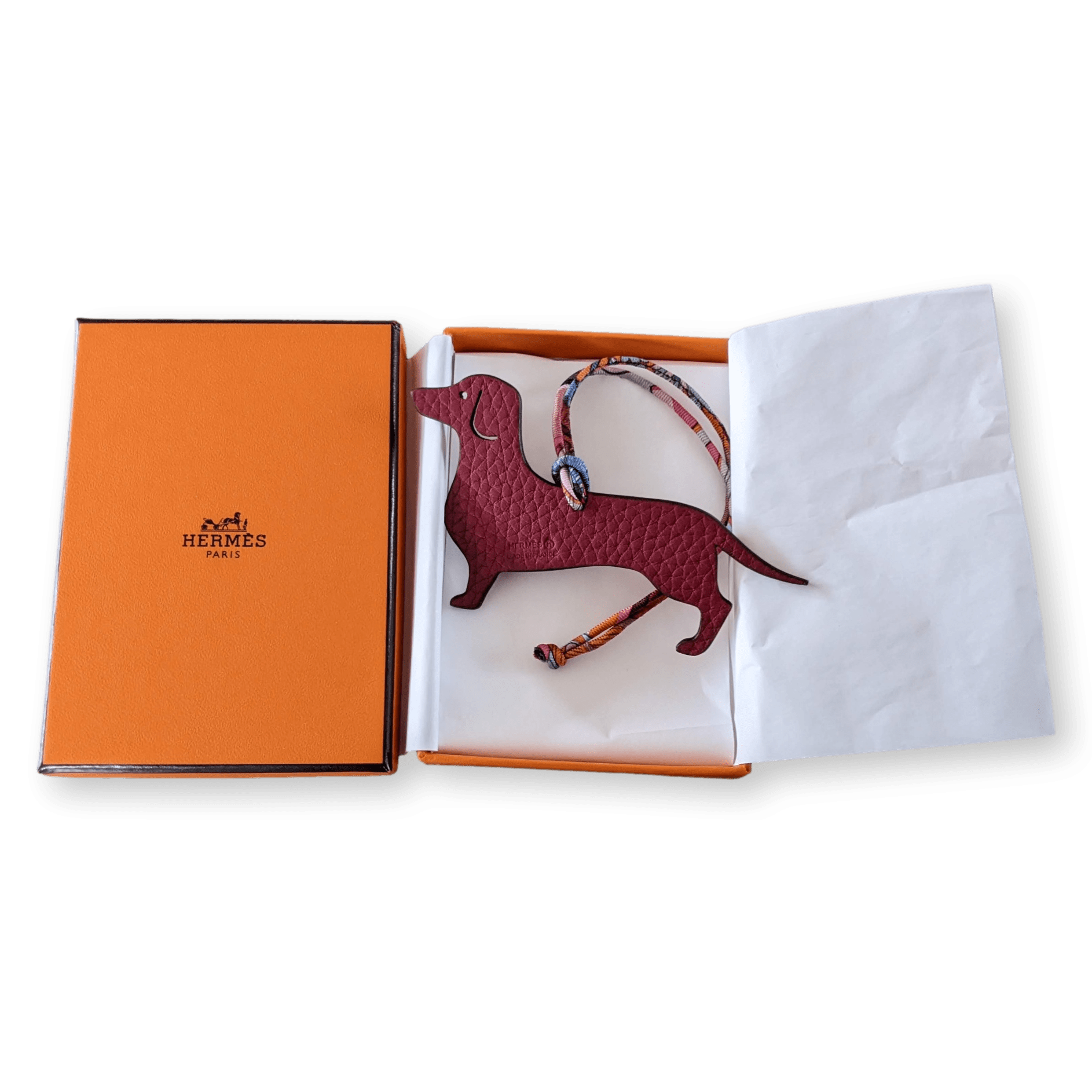 HERMES Petit H TECKEL Basset Hound Bag Charm