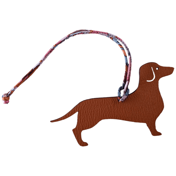 HERMES Petit H TECKEL Basset Hound Bag Charm