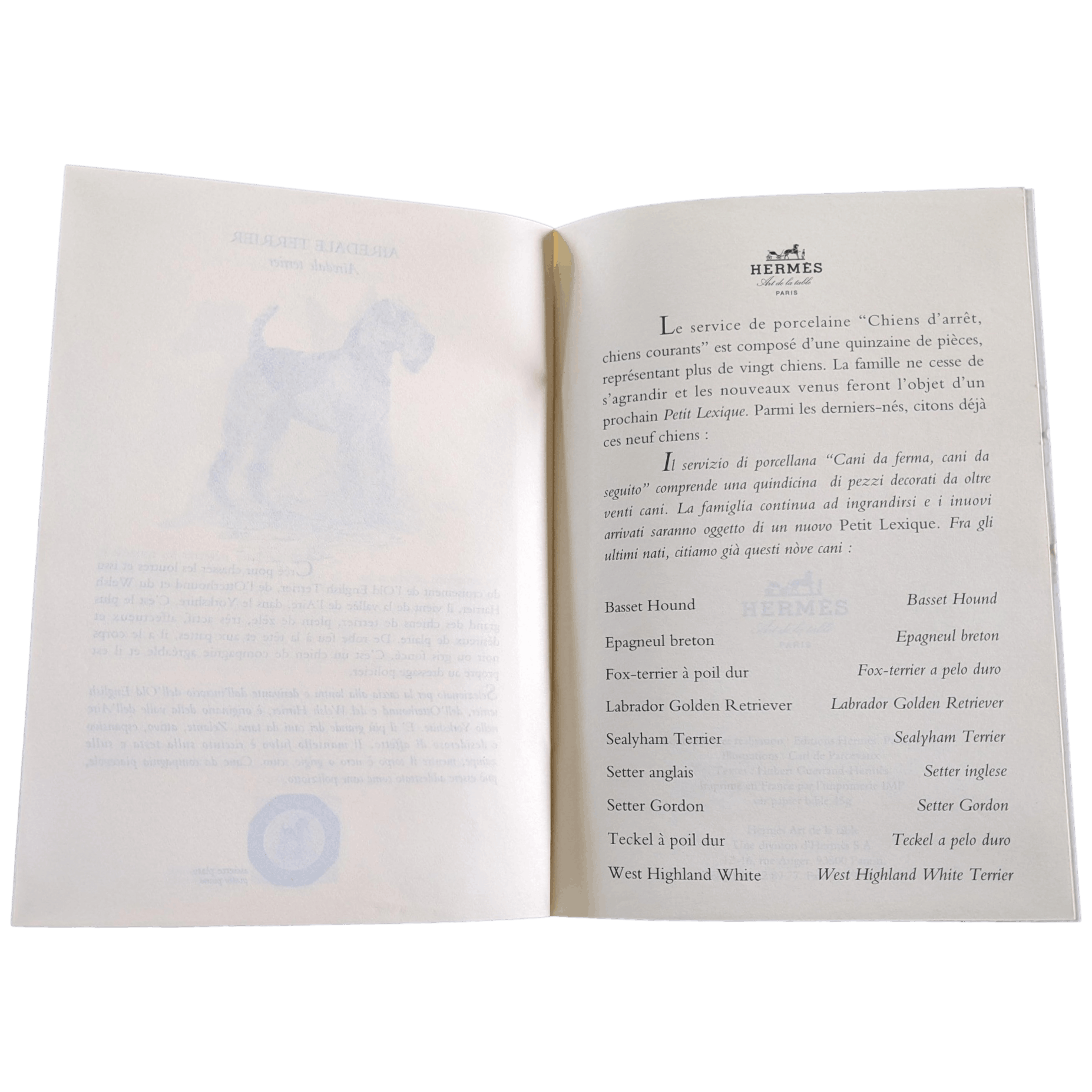HERMES Petit Lexique of Pointing and Hunting Dogs Vol. I