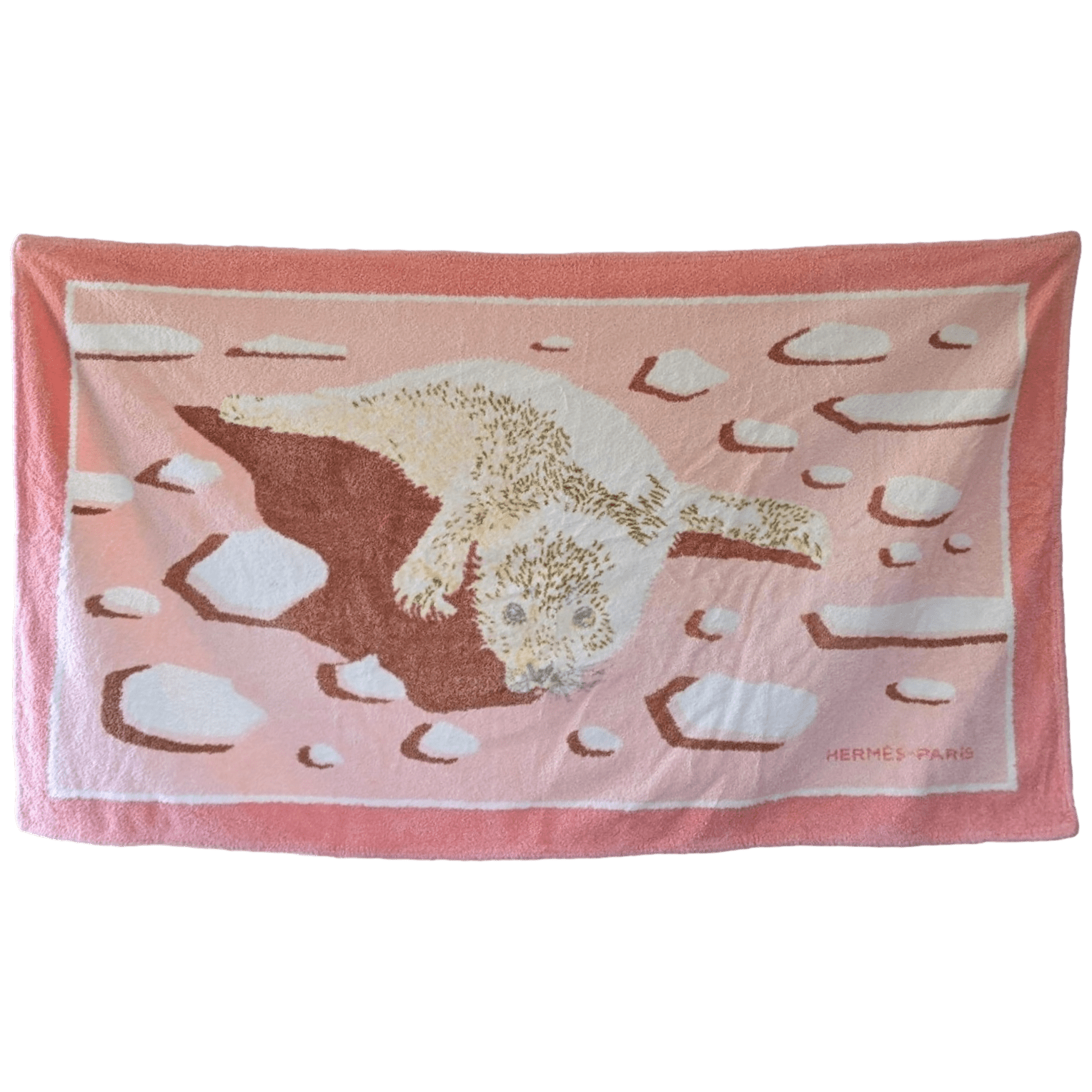 HERMES Phoque Beach Towel 90 x 150 cm