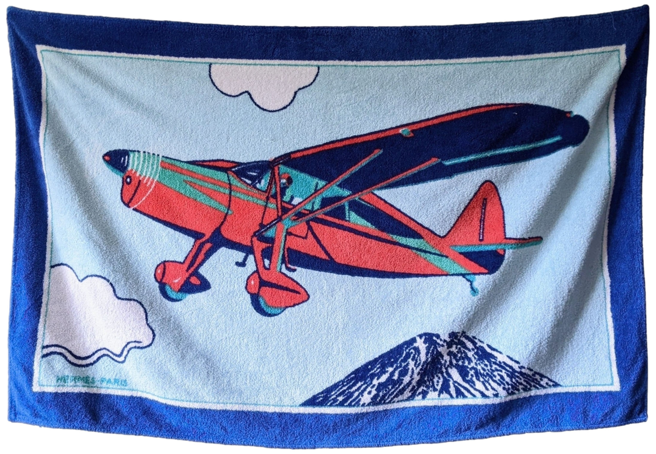 HERMES PLANE Terry Beach Towel 90 x 150 cm