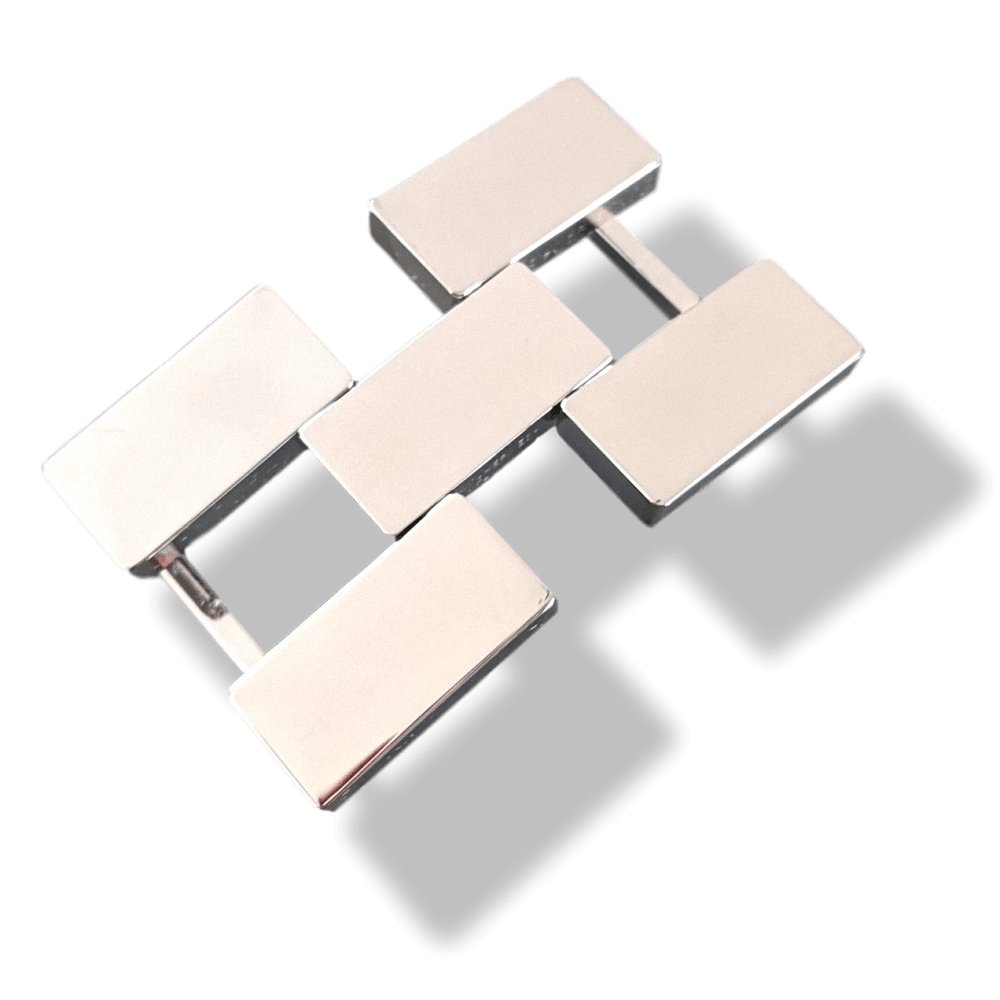 Hermes Plated silver and Palladium ARTICULEE Belt Buckle 32 mm, New with Pouch! - poupishop