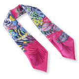 HERMES 2020 Plumes en Fete Twill Silk Scarf 90 x 90 cm