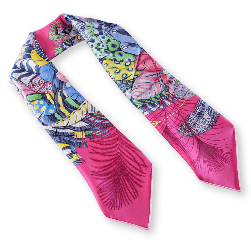 HERMES 2020 Plumes en Fete Twill Silk Scarf 90 x 90 cm, BNWTIB