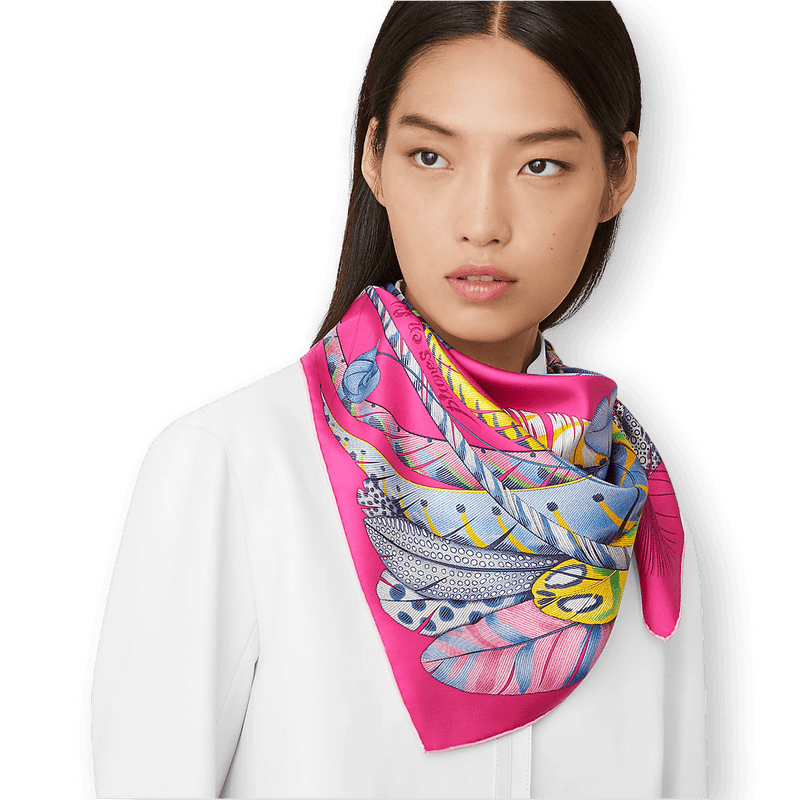 HERMÈS PLUMES シルクスカーフ HERMES 2020 Plumes en Fete Twill Silk Scarf 90 x 90 cm, BNWTIB