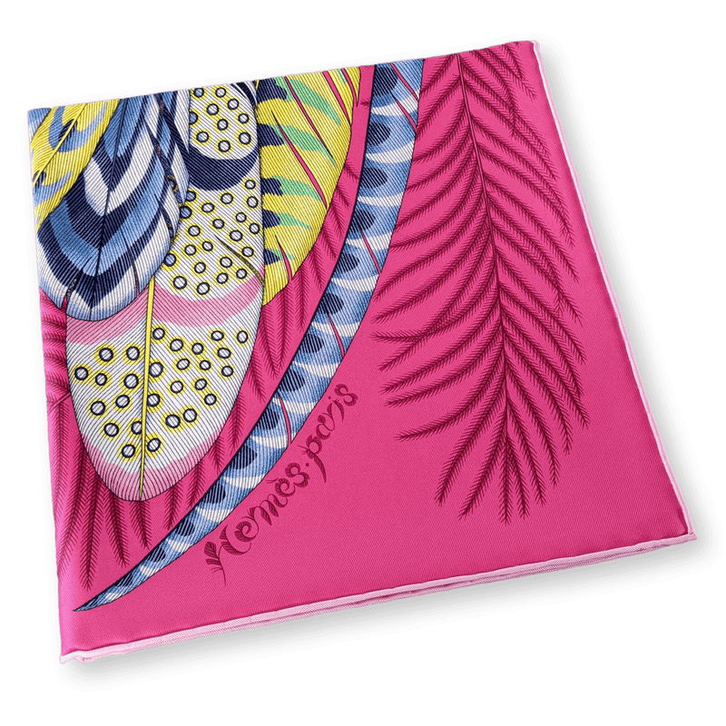 HERMES 2020 Plumes en Fete Twill Silk Scarf 90 x 90 cm, BNWTIB