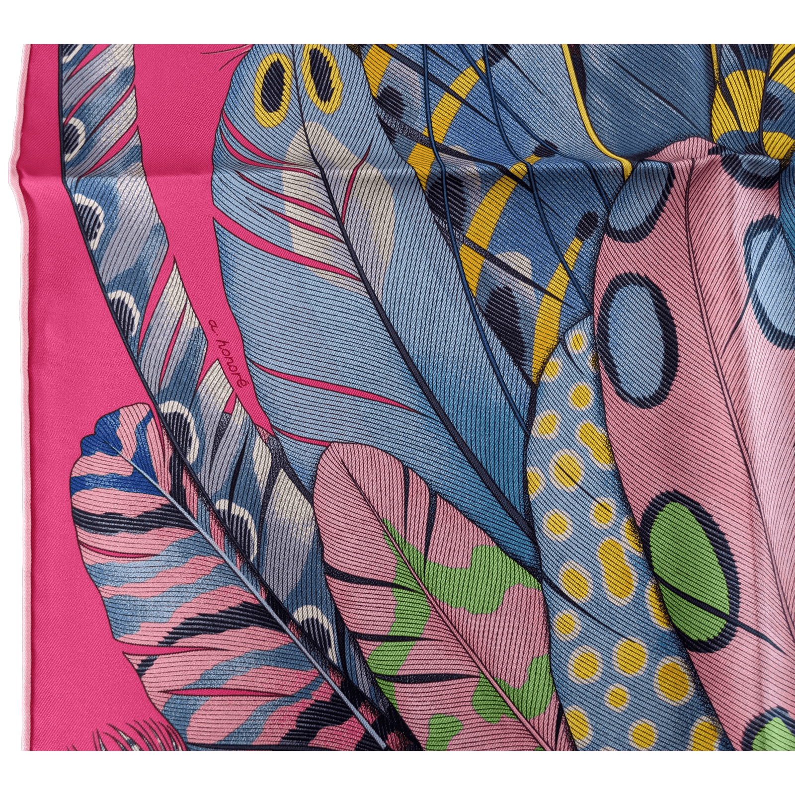 HERMES 2020 Plumes en Fete Twill Silk Scarf 90 x 90 cm, BNWTIB