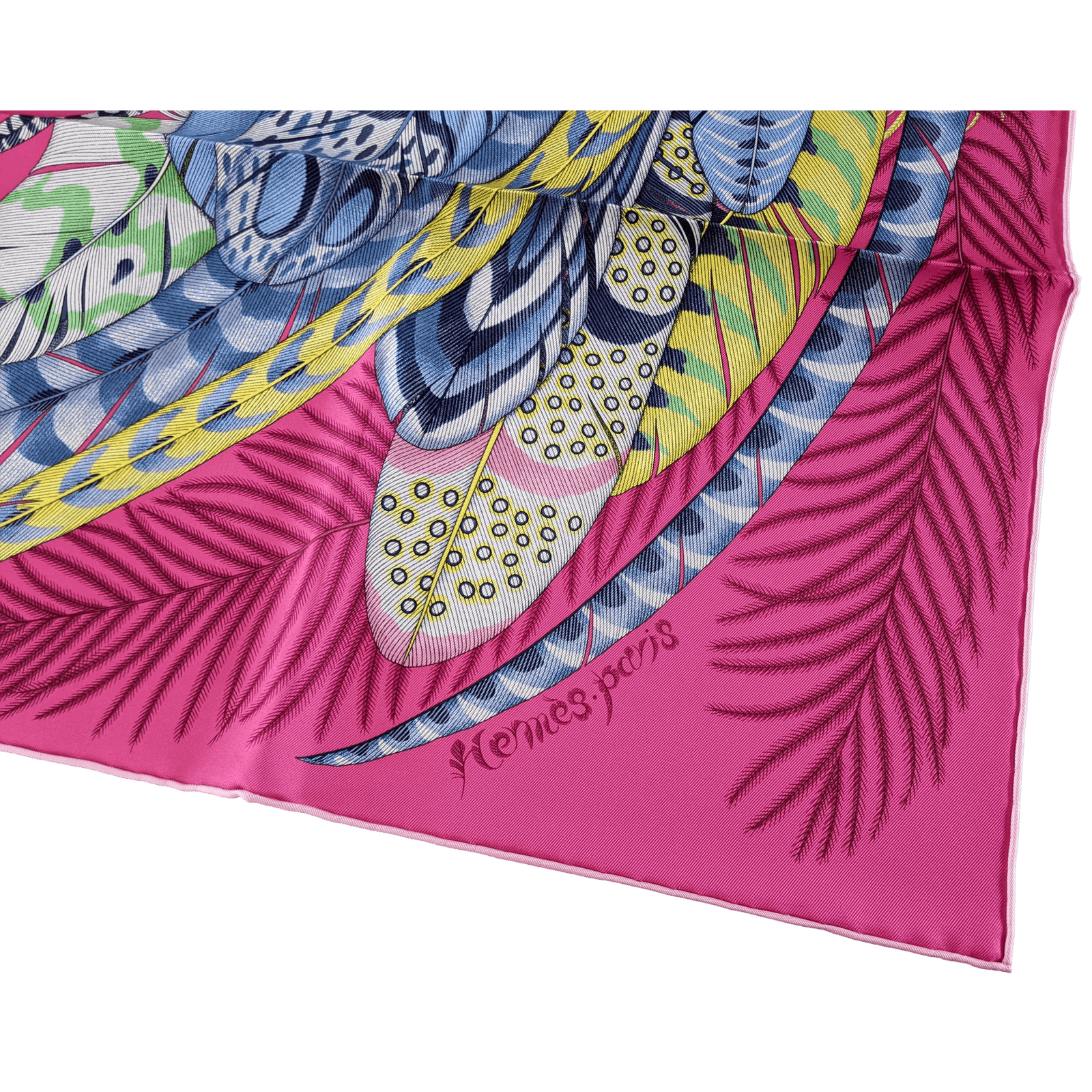 HERMES 2020 Plumes en Fete Twill Silk Scarf 90 x 90 cm, BNWTIB