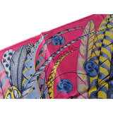 HERMES 2020 Plumes en Fete Twill Silk Scarf 90 x 90 cm