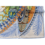HERMES 2020 Plumes en Fete Twill Silk Scarf 90 x 90 cm