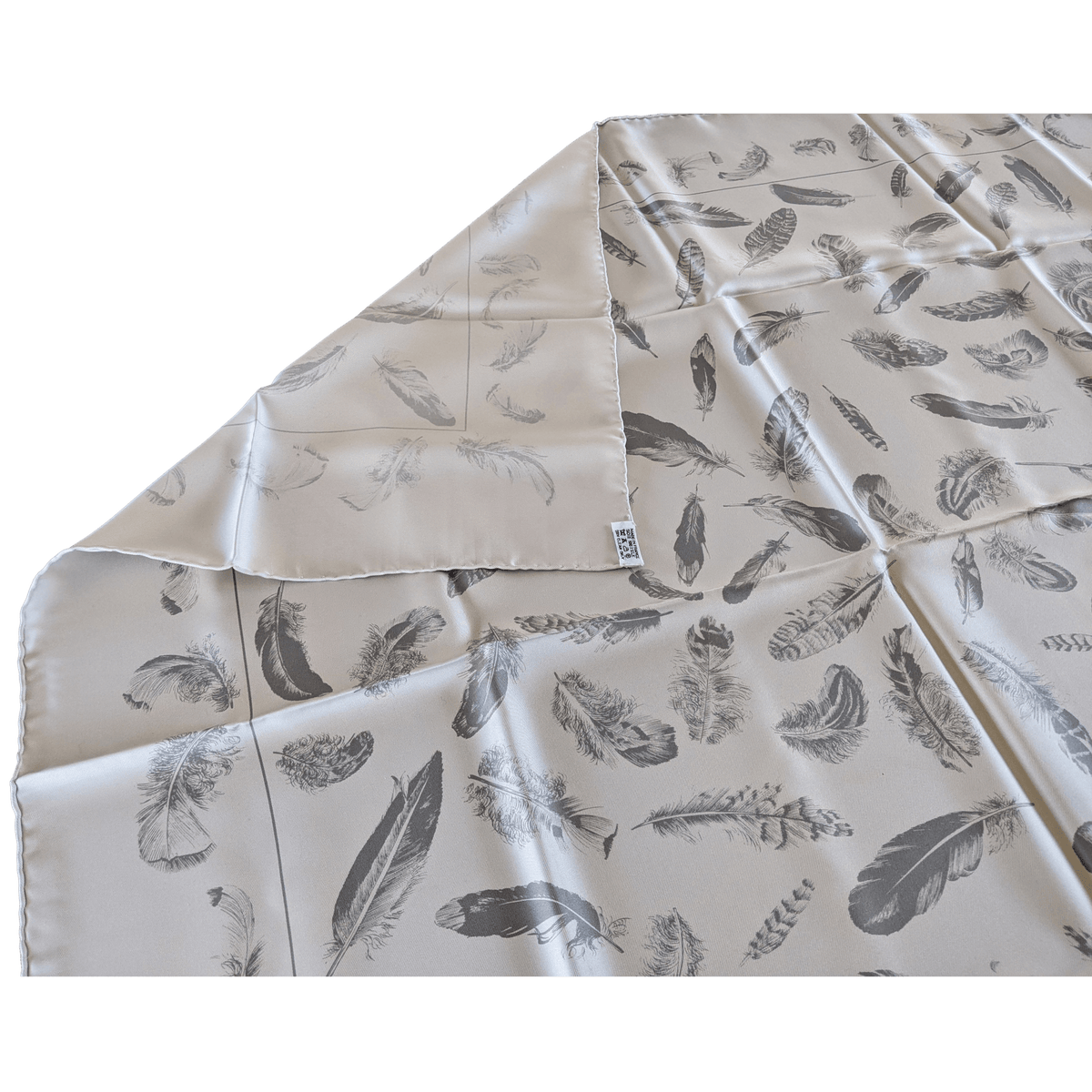 HERMES PLUMES 1999 by Henri de Linares Twill Silk Carre 90 x 90 cm