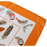 HERMES Plumes Special Issue pour la Maison Deyrolle Twill Silk Scarf 90 x 90 cm