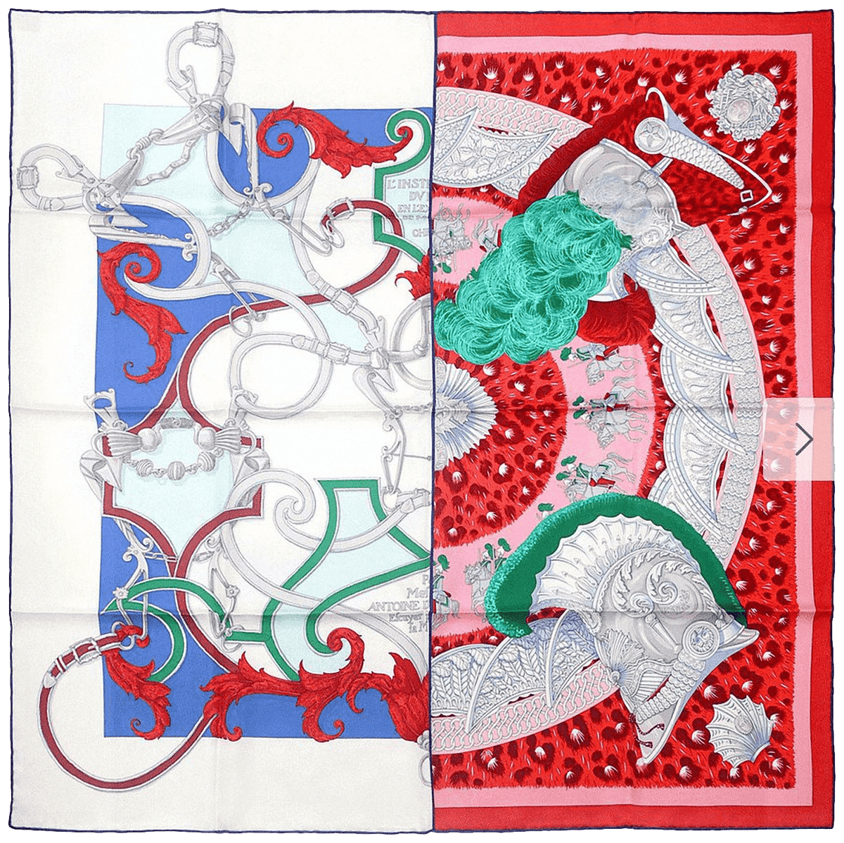 HERMES Plumets du Roy Special Edition by Julia Abadie and Henry d'Origny 90 cm