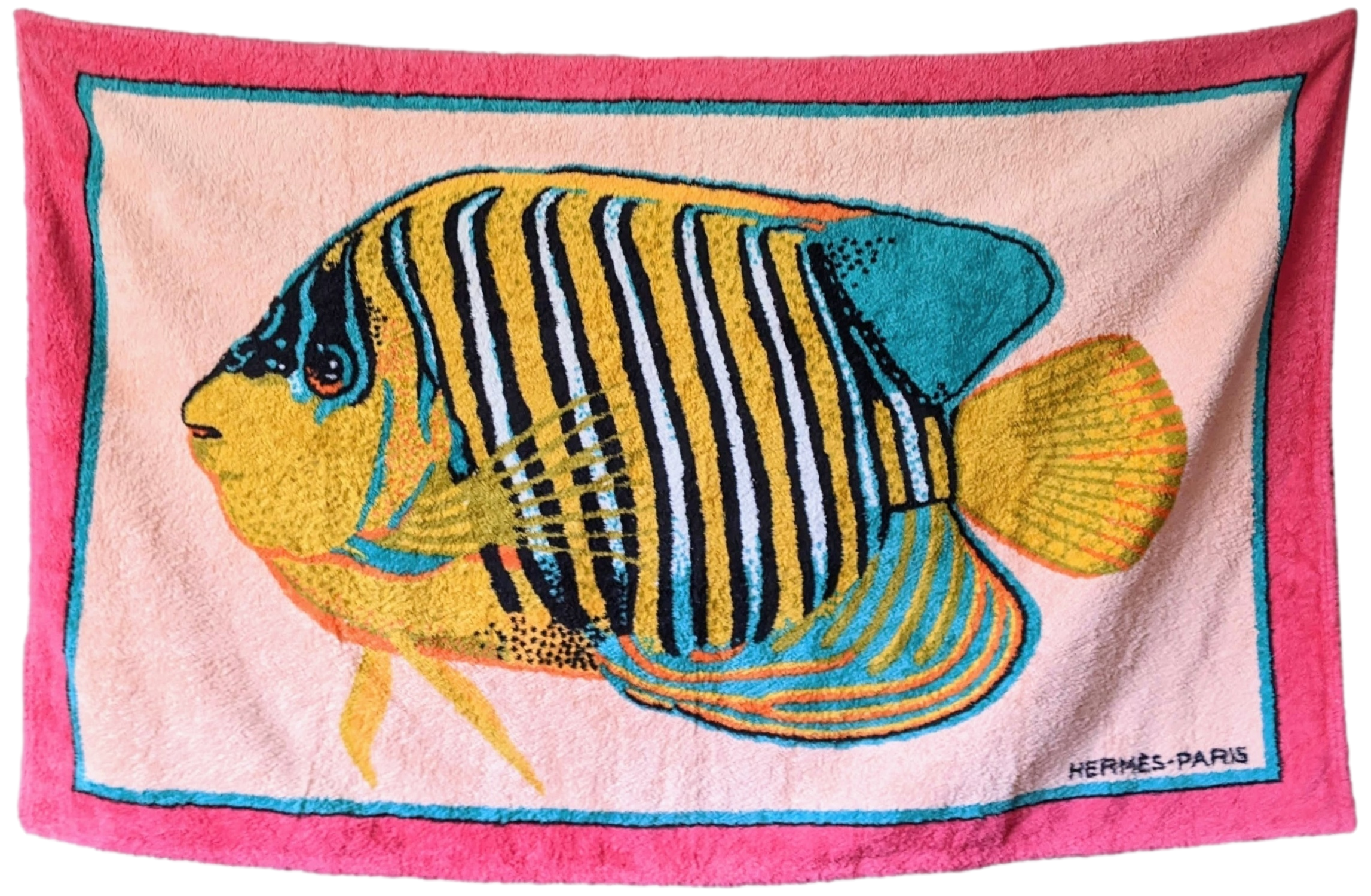HERMES POISSON Terry Beach Towel 90 x 150 cm