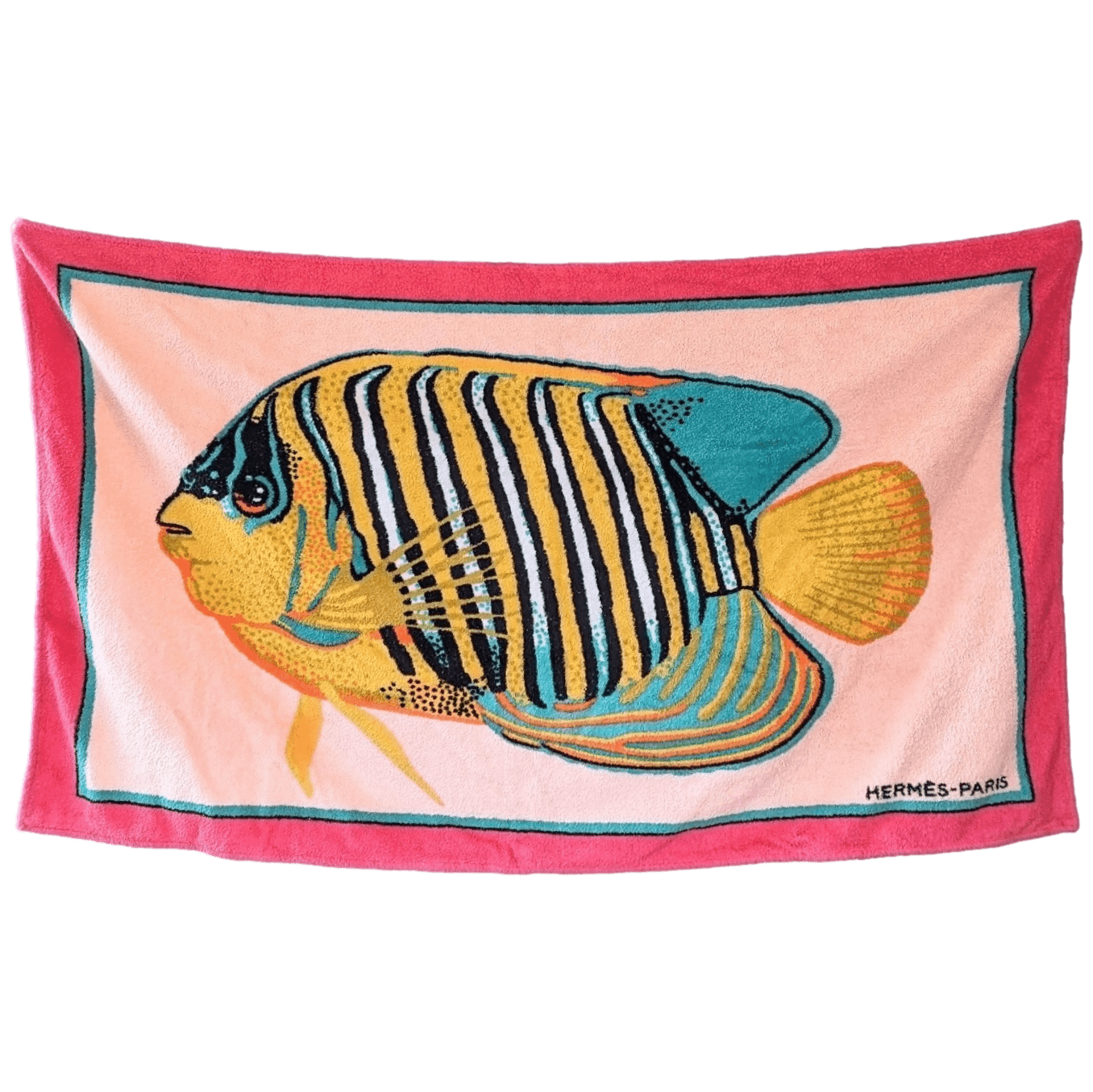 HERMES Poisson Terry Beach Towel 90 x 150 cm