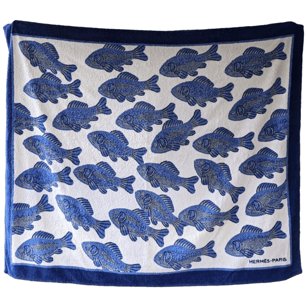 HERMES POISSONS Fishes Terry Beach Towel XXL 145 x 190 cm