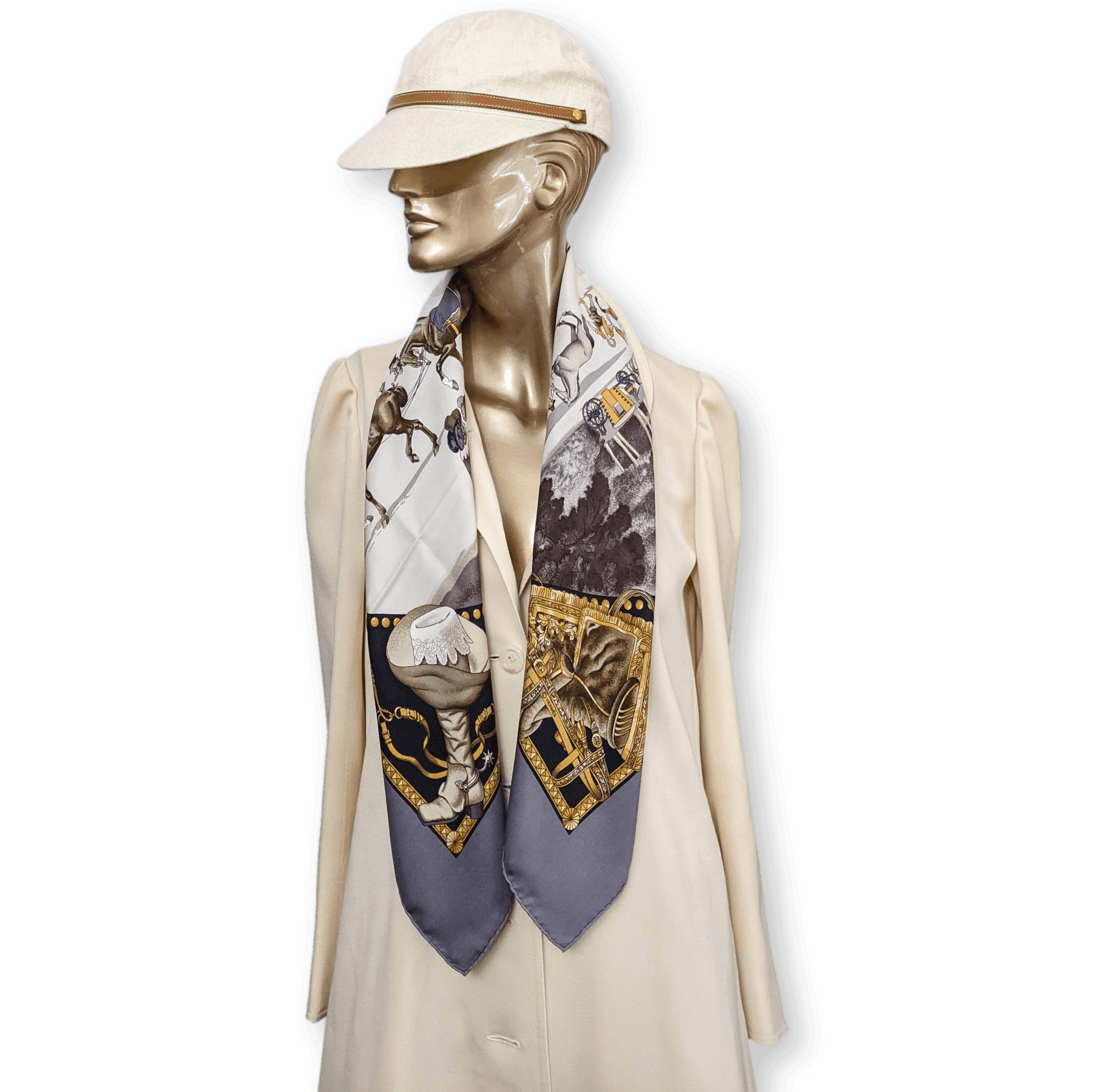 HERMES Presentation de Chevaux Twill 90 Scarf