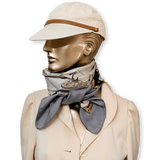HERMES Presentation de Chevaux Twill Silk Scarf 90