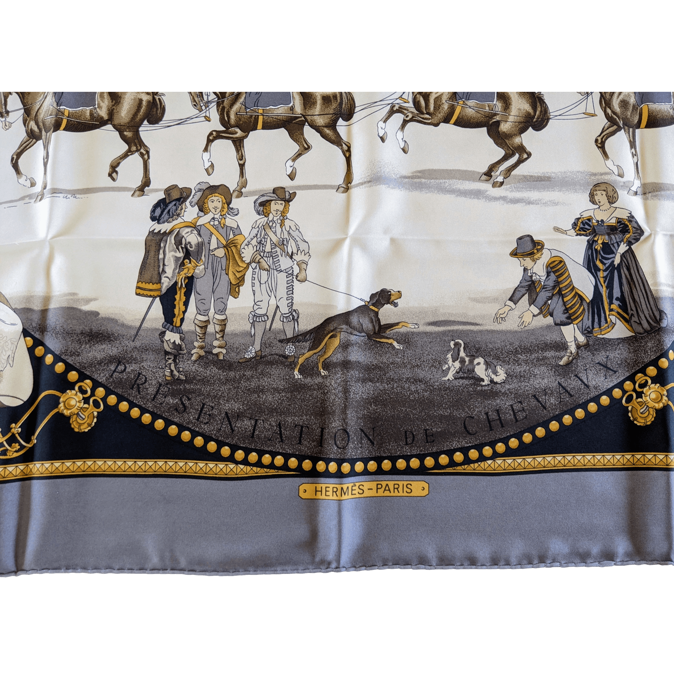 HERMES Presentation de Chevaux Twill 90 Scarf