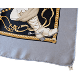 HERMES Presentation de Chevaux Twill Silk Scarf 90