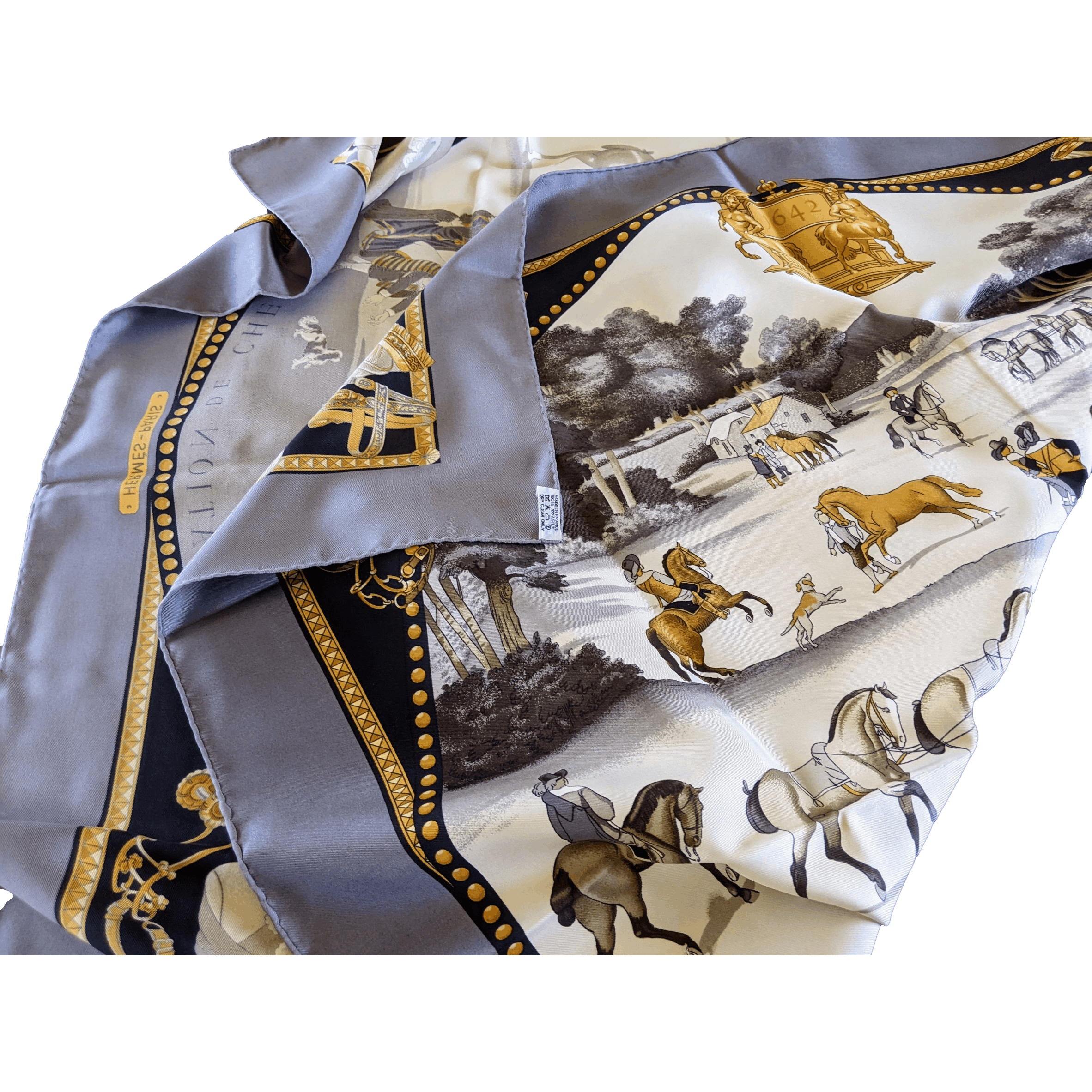 HERMES Presentation de Chevaux Twill 90 Scarf
