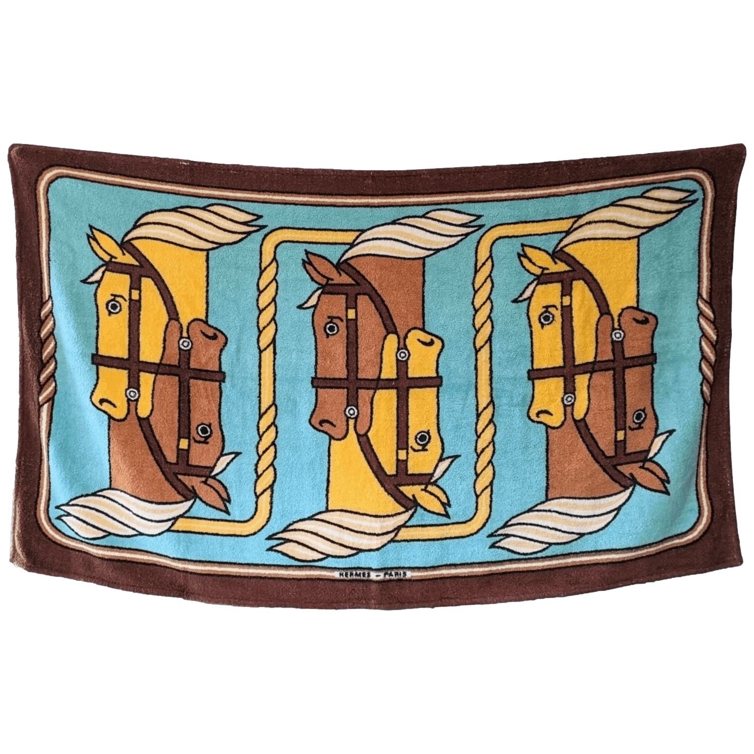HERMES Quadrige by Peron Terry Beach Towel 90 x 150 cm