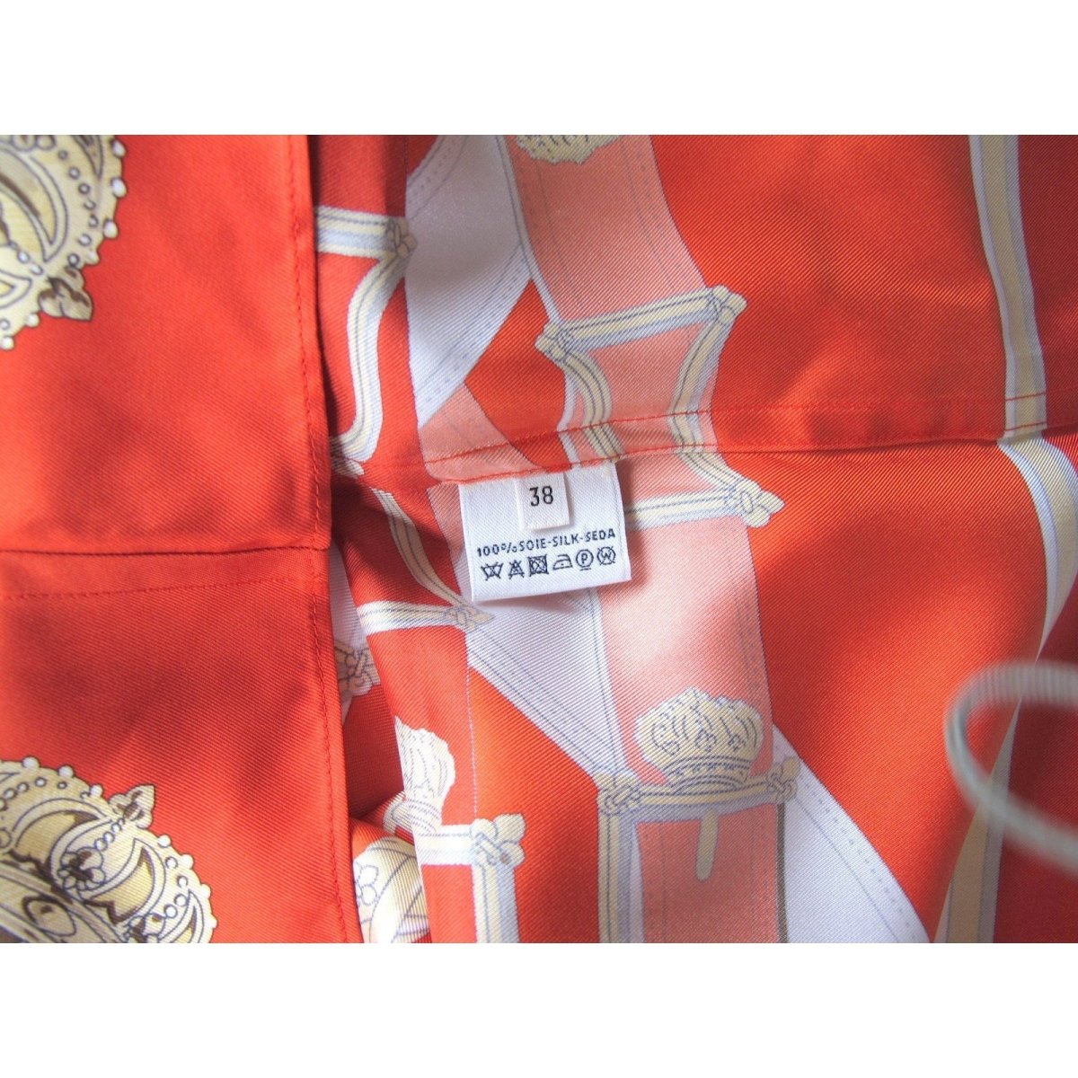 Hermes Red Vermillon 100% Silk Cavalcadour Tunique Sleeveless Tunic Dress, Sz38, NWT! - poupishop